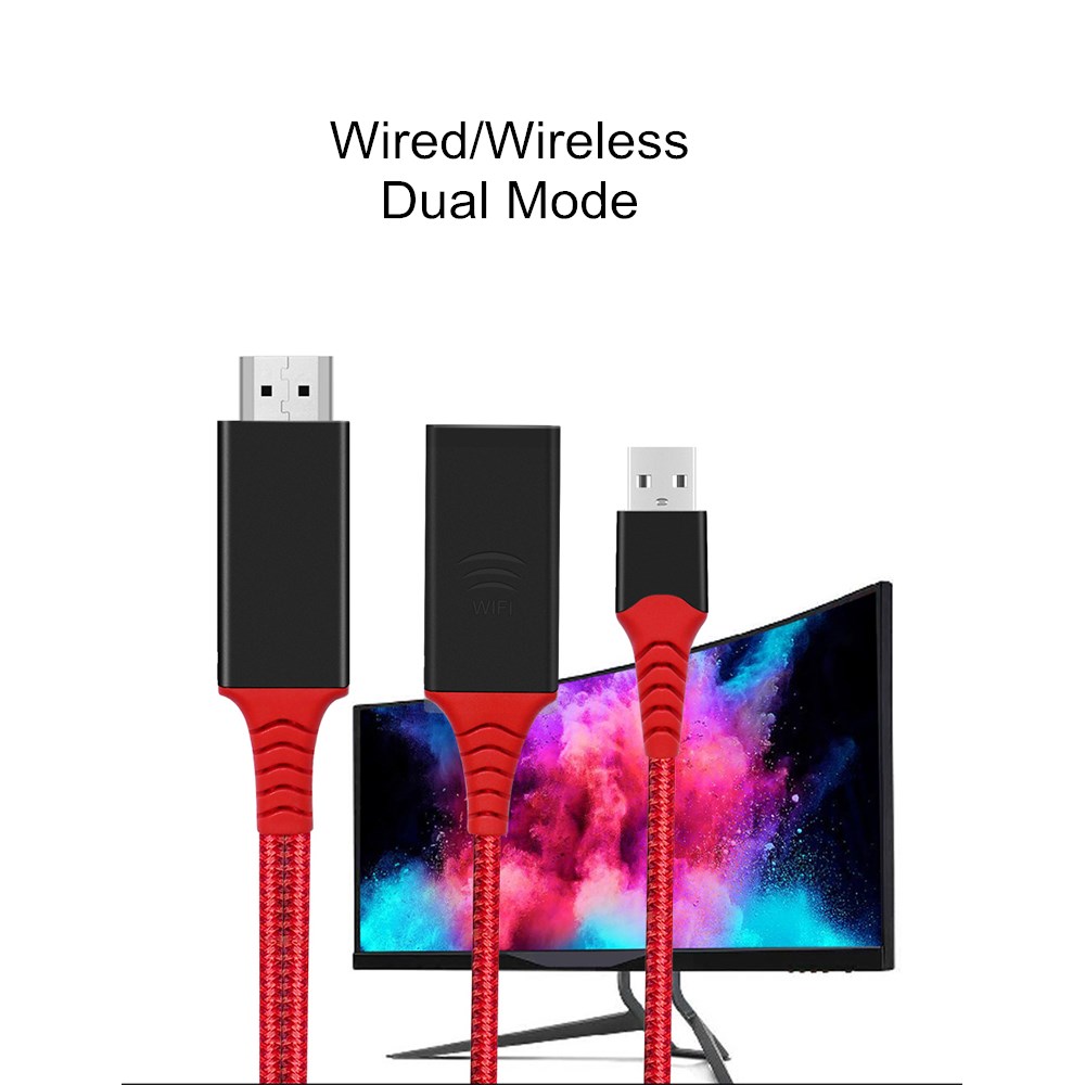 USB Женский Беспроводной Wi-Fi 2 в 1 HDTV HDMI кабель видеоадаптер дисплея для iPhone Samsung XiaoMi Huawei Android телефона к телевизору/