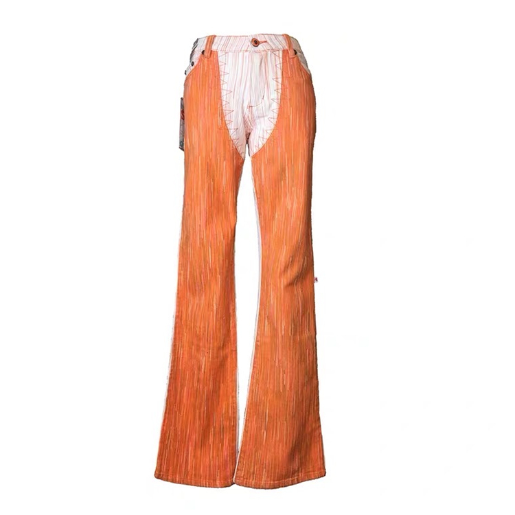 2021 wholesale high quality ladies ripped skinny high waist denim trousers