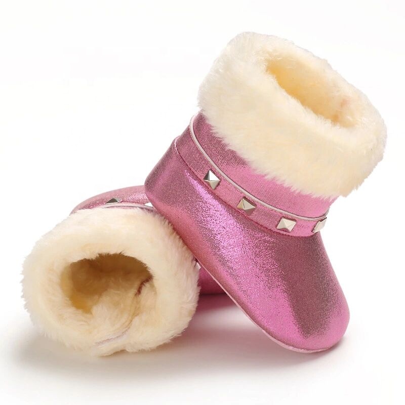 Baby Autumn Winter Boots Baby Girl Boys Warm Shoes Solid Fashion First Walkers Baby Booties Shoes