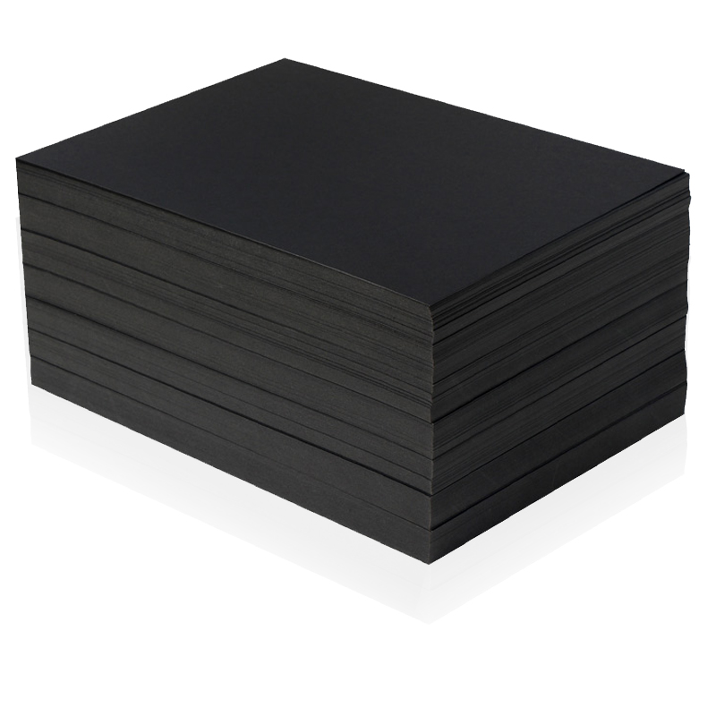 High quality black paper board grey back Black cardboard Grey board with black paperboard for box packing