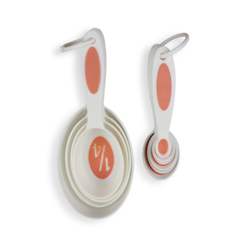 Baking tool with graduated spoon color 10PCS pinkwhite Measuring Cup flour baking spoon