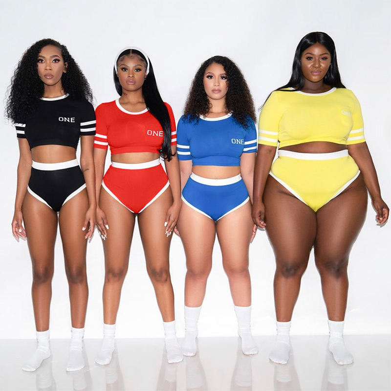 New Design Casual Plus Size Women Clothing Fashion Plus Size Two Piece Outfits Women