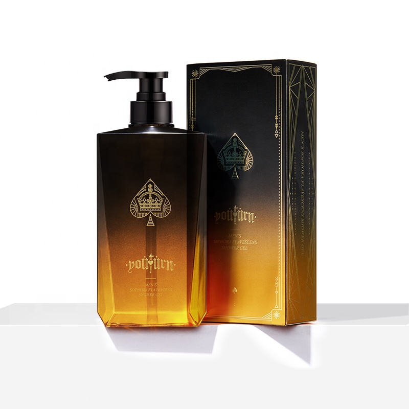 OEM ODM Washing Deep Mite Removal Anti Itching Acne Fade Oil Control Mens Sophora Flavescens Shower Gel