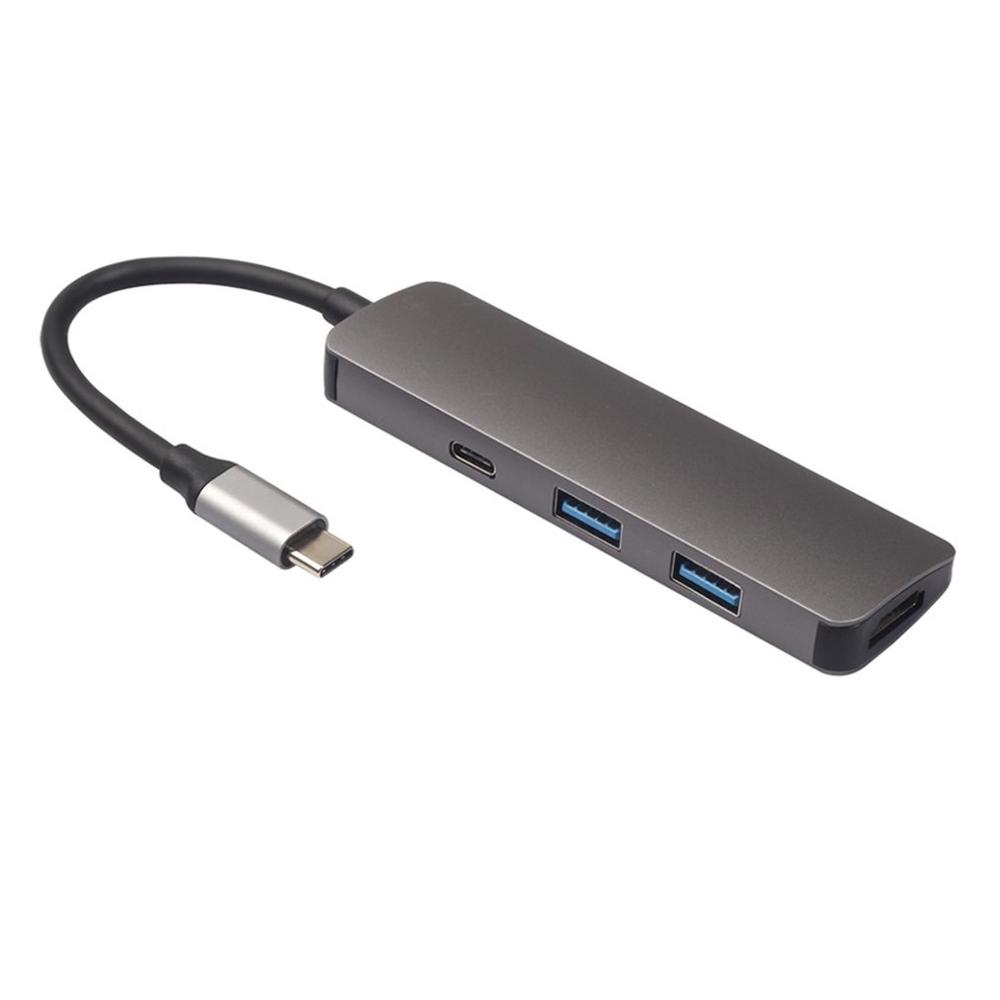 Адаптер-конвертер Usb 4 в 1 Hub Usb 3,0 HM 4 K Type C с быстрой зарядкой Pd, подключенный Usbc для Matebook