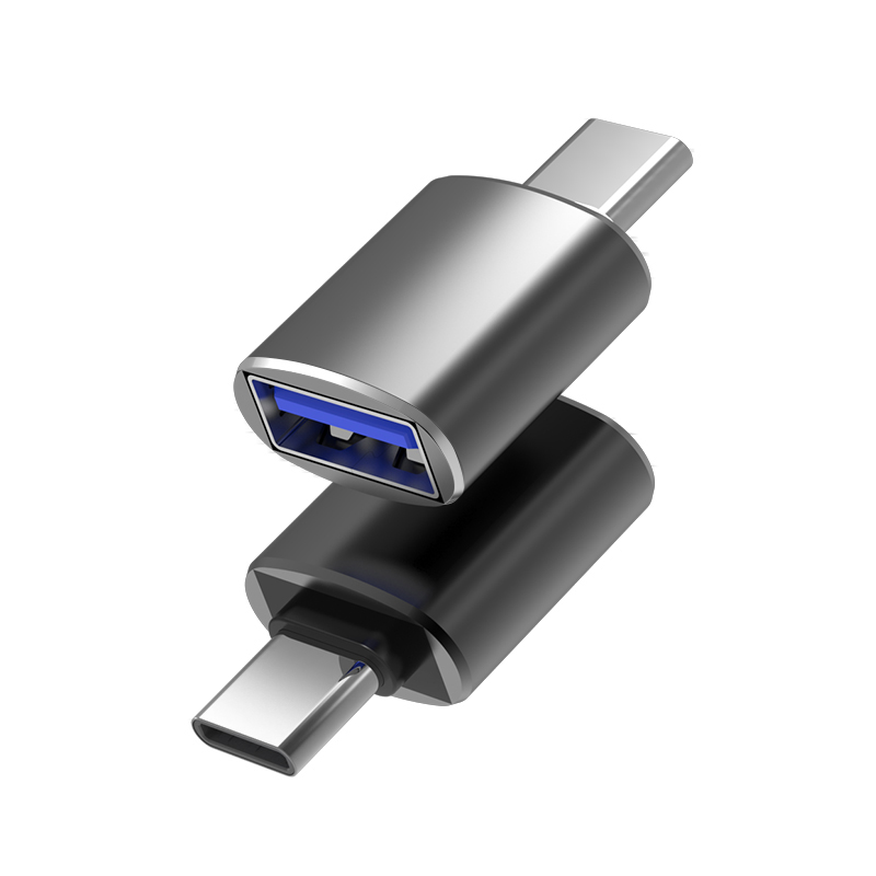 Металлический USB 3,1 Type C OTG адаптер Male-USB 3,0 A Женский конвертер адаптер OTG функция для Macbook