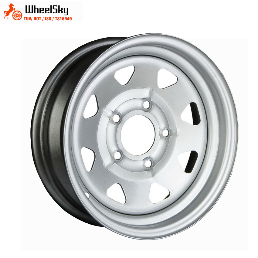 Wheelsky 15x5,0 PCD 5x1143 серебро восемь говорил 15 дюймов стальной прицеп 4x4 обод колеса