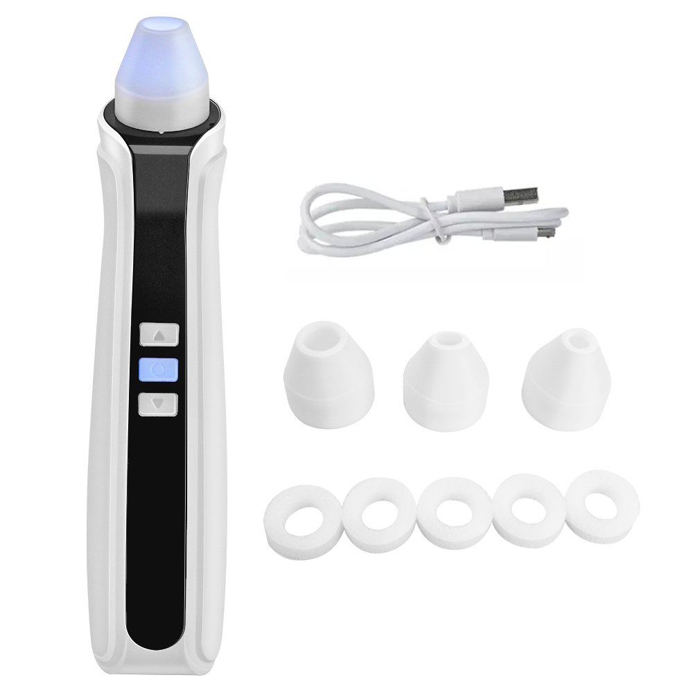 Rechargeable pore cleaner aqua ultrasonic blackhead sucker machine facial vacuum blackhead remover