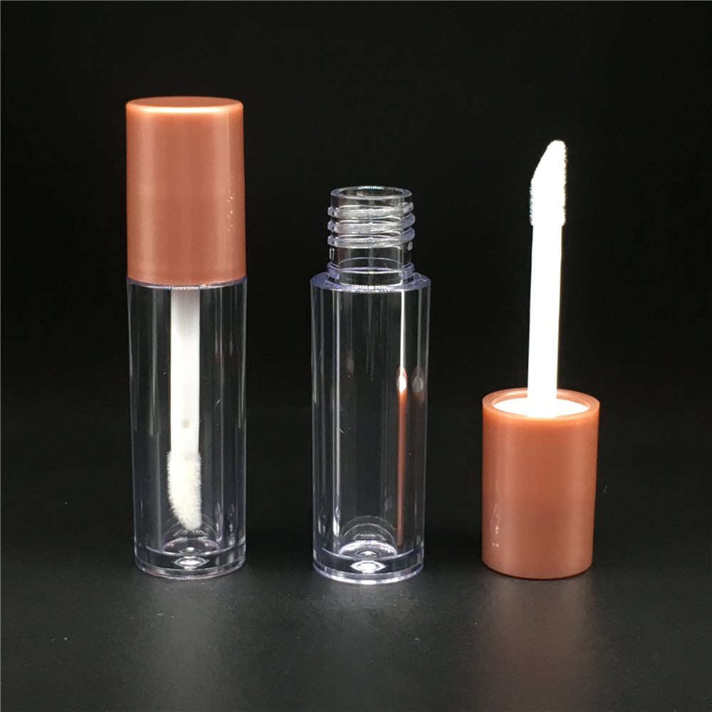 2ml Mini Cute Empty Round Lipgloss Tube Brown Lip Gloss Tubes
