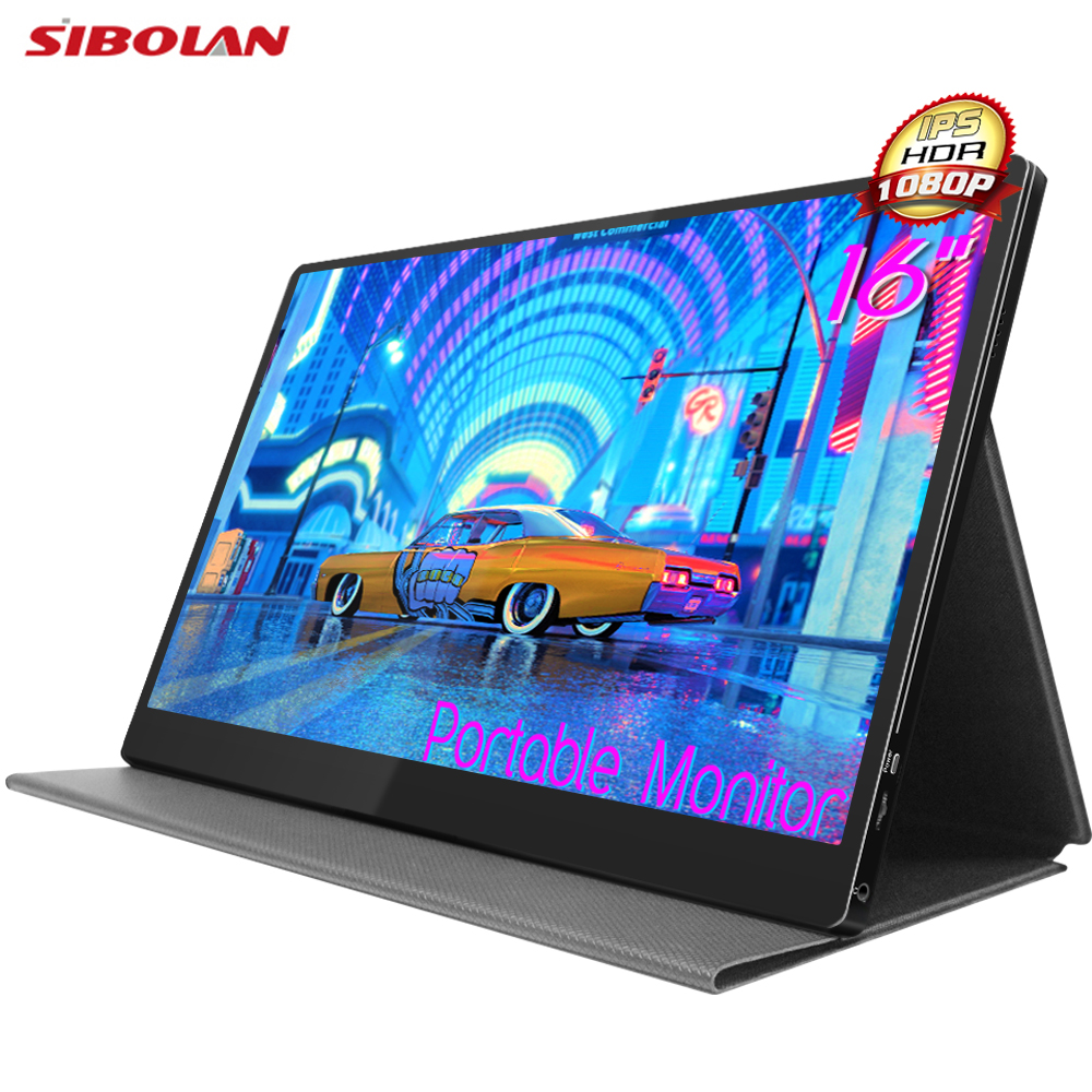 Sibolan встроенный аккумулятор Ips игровой угол обзора оптовая продажа с фабрики Lcd 16 дюймов Full Hd сенсорный портативный 1080p монитор