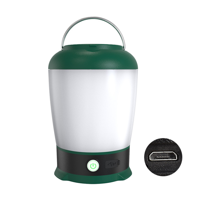 2021 New IP65 Waterproof cold&warm Dual light source Rechargeable camping lantern with Stainless steel handle