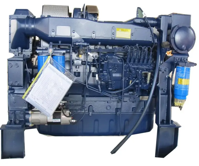Heavy Duty 300hp Weichai Marine Diesel Engine For Sale With Transmission Gearbox WD10C300-21