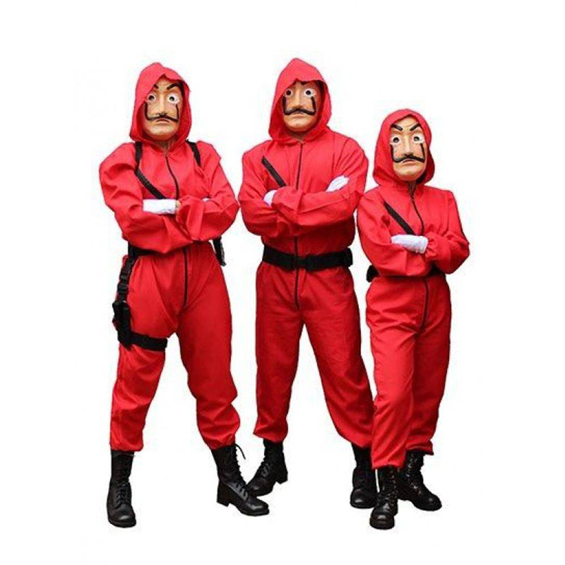 Сальвадор Дали фильм дом бумага La Casa De Papel для костюмированной вечеринки на Хэллоуин маска деньги Heist и женских платьев чеонгсам маска для лица