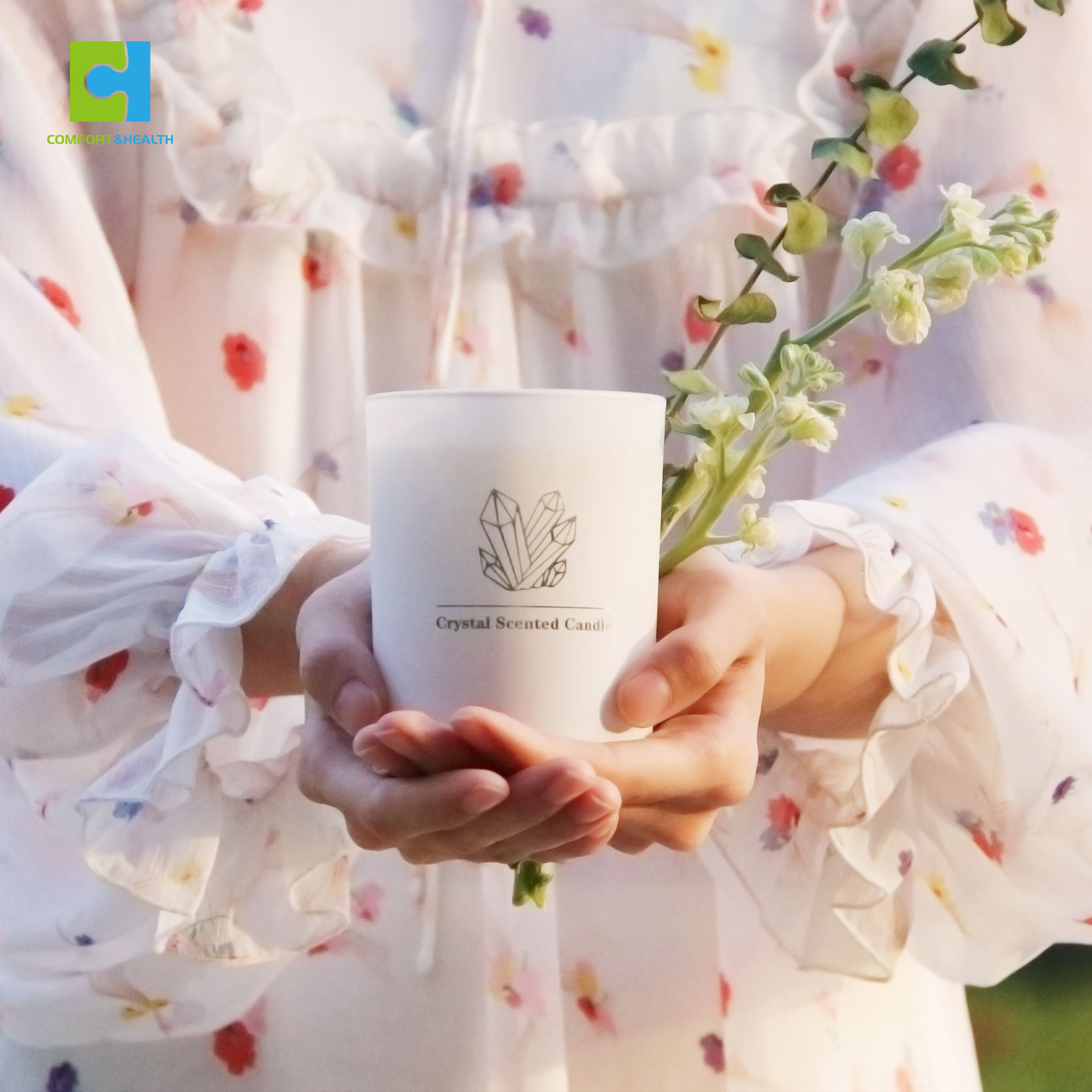 2021 New Arriving Hand Made Home Decor Luxury Glass Ceramic Candle Jar with Custom Logo
