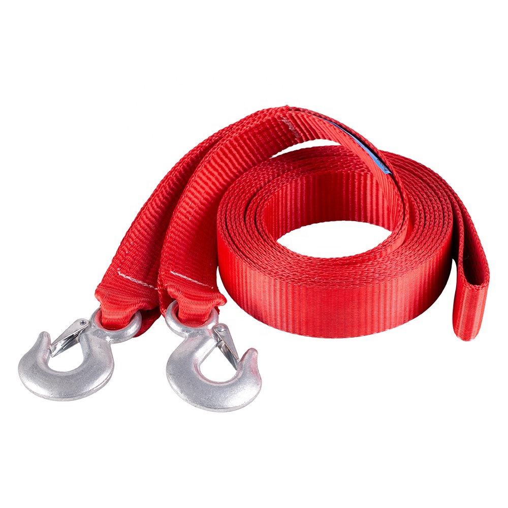 50mm 5T Custom Car Tow Strap Tow Hook Strap with Safety Hooks