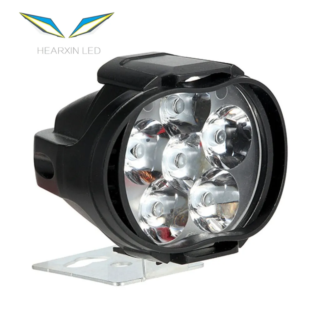 Motorcycles Headlight White Super Bright 6 LED Working Light Motorbike Fog Lamp 1500LM LED Scooters Spotlight