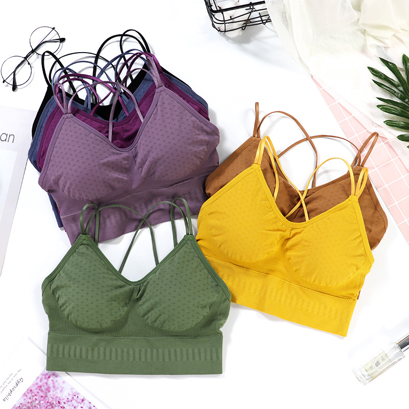 Comfortable New Design Seamless Tube Top Girl Padded Full Cup Sleep Traceless Vest Tank Top Bra