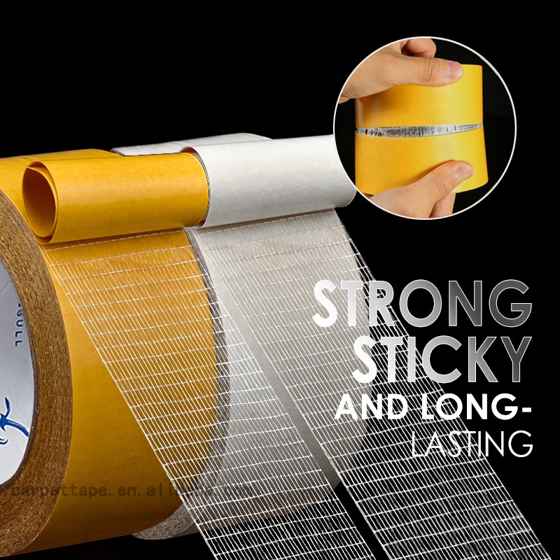 High viscosity double sided fiber mesh tape fiberglass filament glass grid adhesive tape