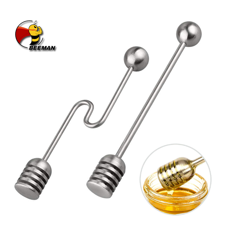 Beeman горячая Распродажа, медовая мешалка из нержавеющей стали, медовые палочки, медовая ложка