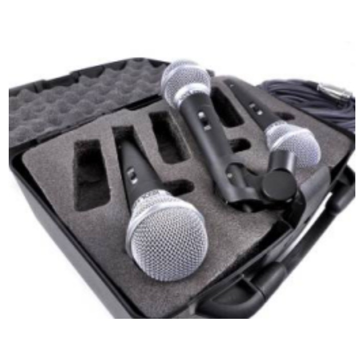Профессиональный гипердинамический проводной микрофон KOOL SOUND, 3 комплекта с 8 метрами и футляром для переноски