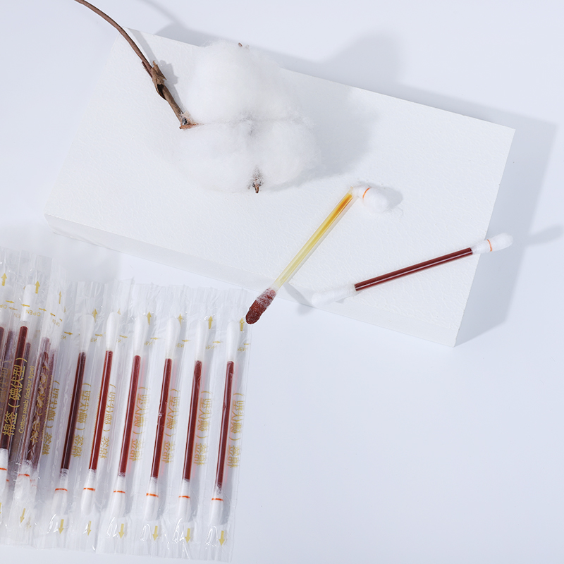 100% New And Top Quality Factory Wholesale Price Alcohol Plus Stick Liquid Filled Iodophor Cotton Swab in stock