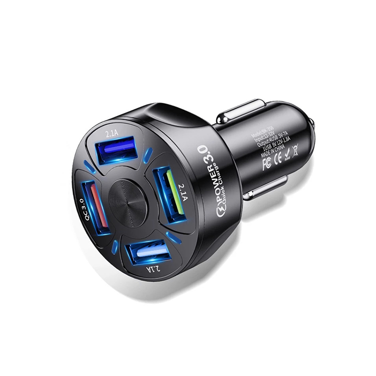 Полная прочность, Совместимость с 4 usb-портами 7a qc3.0, быстрая зарядка, автомобильное зарядное устройство для телефона