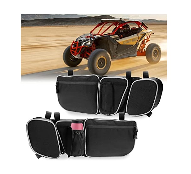 Side Door Bags Offroad UTV Front Upper Door Side Storage Bag Set w/Knee Pad for 2017-2021 Can Am Maverick X RS DS Max Turbo UTV