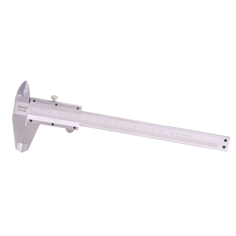 ASAKI AK-0119 0-125 мм прочный и простой из закаленной штангенциркуль с нониусом из пластмассы для промышленности Цифровой штангенциркуль 300 мм