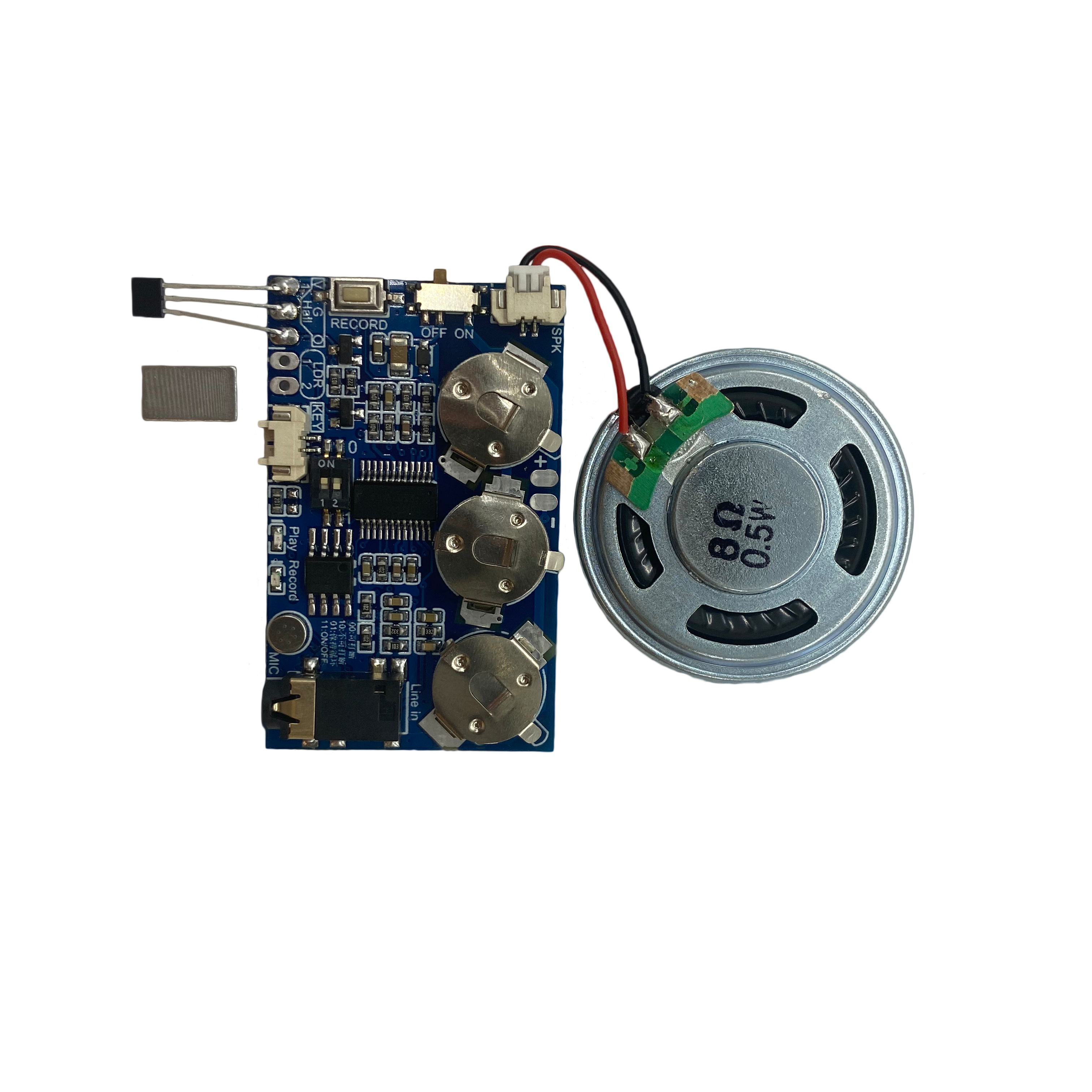 Magnet Version Factory directly MP3 Music IC PCB Real time recording Sound Module chip voice for greeting card audiobook
