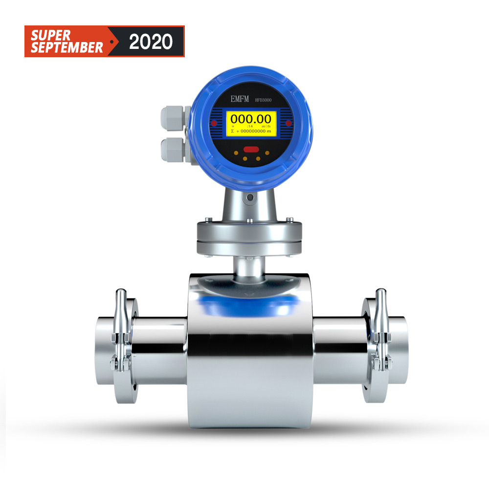Tri clamp датчик расхода воды молока rs485 пищевой modbus электромагнитный расходомер flujometro para leche