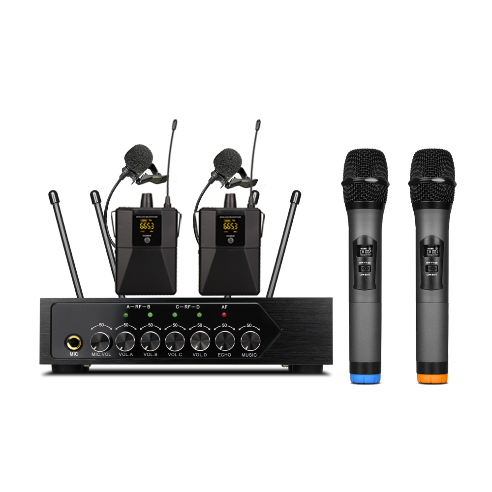 S1400 live производительность Bluetooth эхо беспроводной UHF портативный 4 канальный микрофон