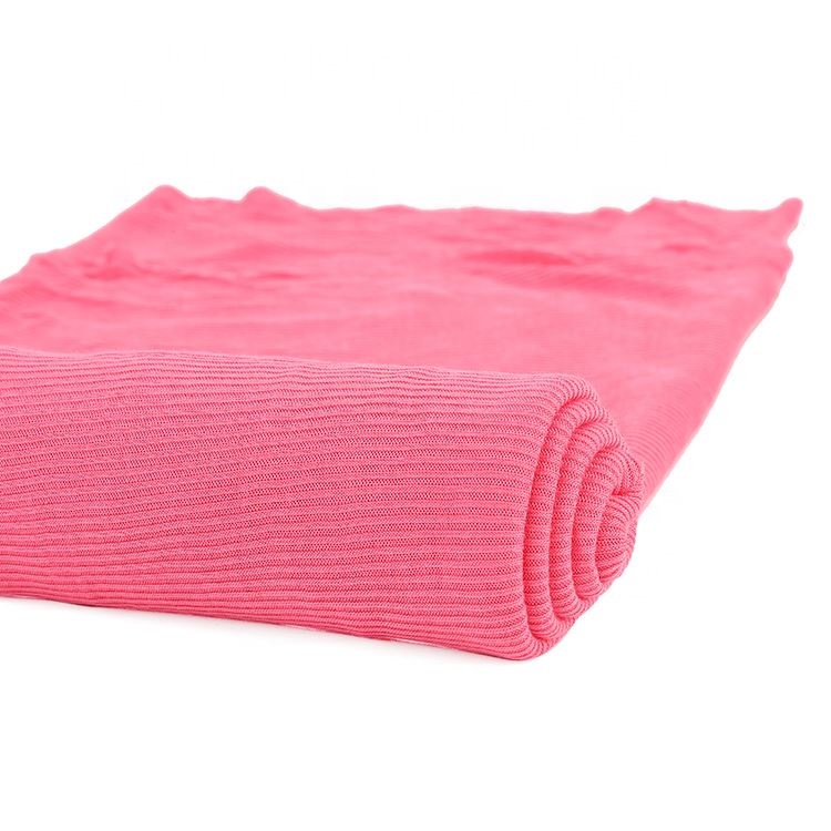 Factory fabric Chinap plain dye modal knitted 2*2 rib fabric for sports vest