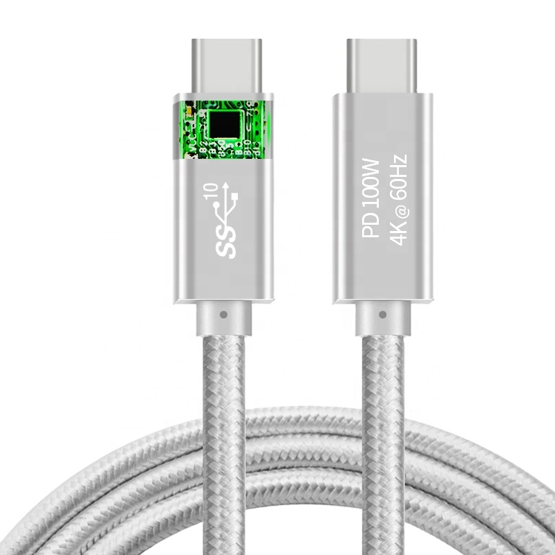 6.6ft USB 3,1 C Тип 2 м USBC USB кабель для передачи данных 3,1 Gen2 шнур 10 Гб 100W 5A USB-IF Сертифицированный для Macbook P20 S10 Совместимость Thunderbolt3