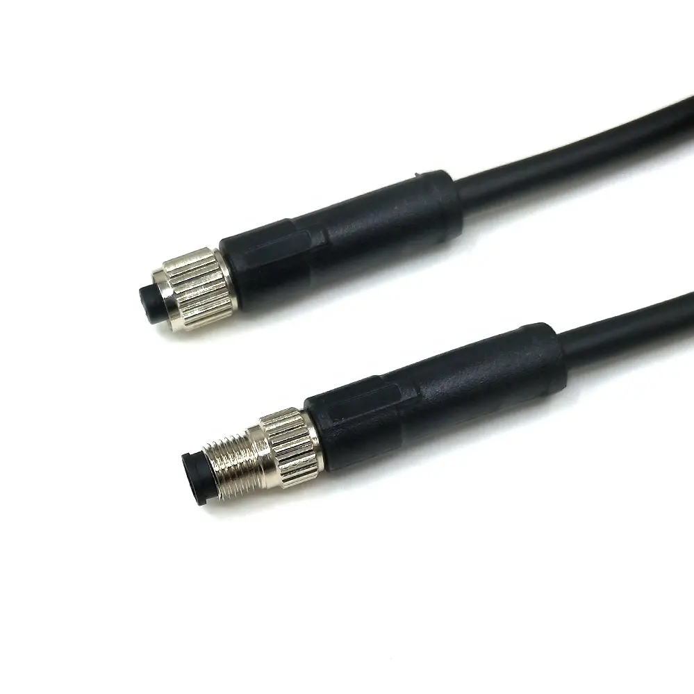 Female 4pin PUR cable waterproof circular M5 connector