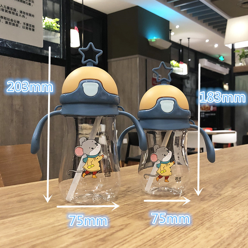 Fangjuu Cartoon Wholesale Plastic Water Bottle Dual Purpose Large Capacity Baby Portable Plastic Tea Cup
