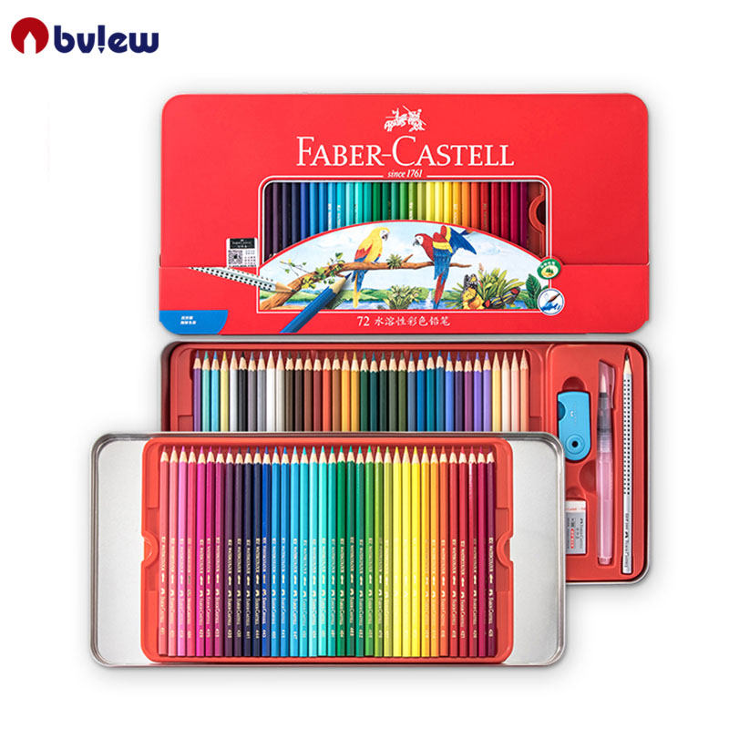 Faber Castell Profession 72 Different Colors Watercolor Pencil with Sharpener and Brush