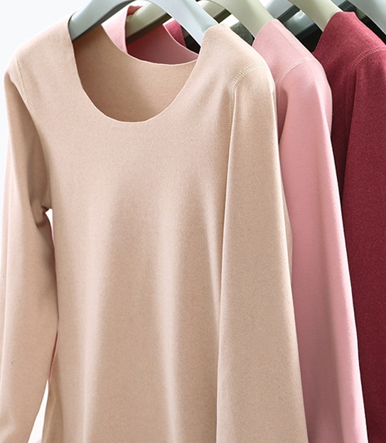 fall 2021 women clothes Manufacturer Wholesale Low Price warm sweaters Underwear Set Seamless O-Neckline Long Johns