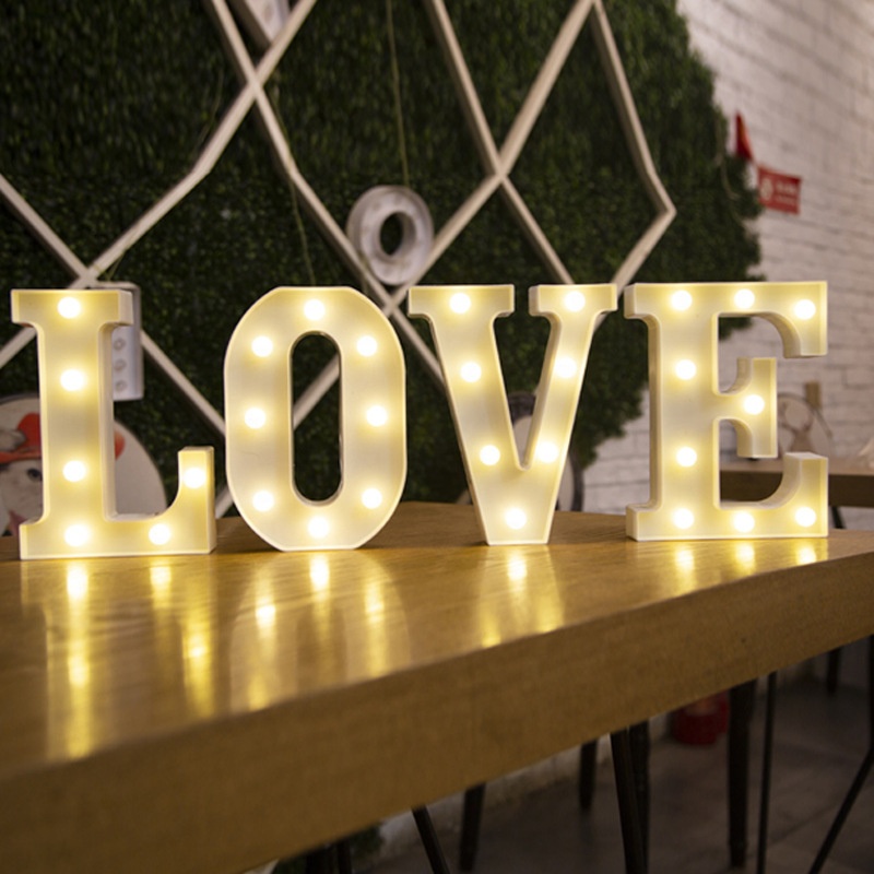 3D Love Heart LED Letter Lamps Indoor Decorative Sign Night Light Marquee Wedding Party Decor Gift Romantic 3D LED Night Lamp