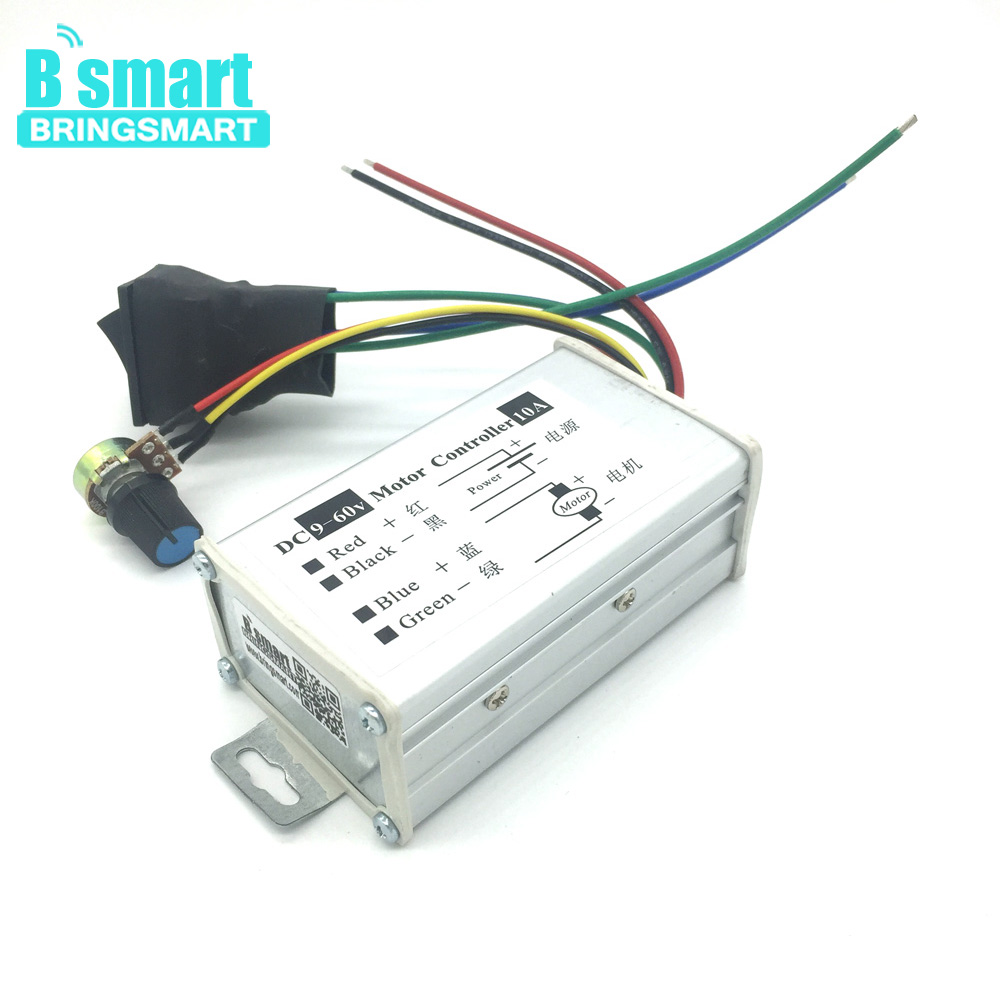 Bringsmart CCM6D Поддержка переднего заднего DC 9V-60V Мотор контроллер 10A Плавная металлического двигателя PWM драйвер платы управления скоростью
