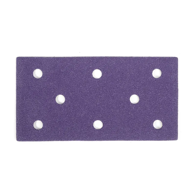 Datong wholesales High quality abrasives sand paper 95*180mm 4+4 holes Round Ceramic purple Sanding Disc For Metal and Wood