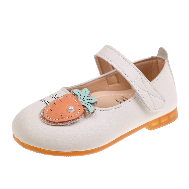 Best Seller Fruit Cartoon Girls School Shoes Children Casual Dress Leather Shoes