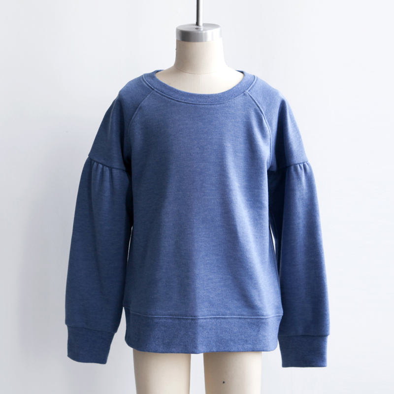 Wholesale custom logo plain crew neck pullover sweatshirt for kids