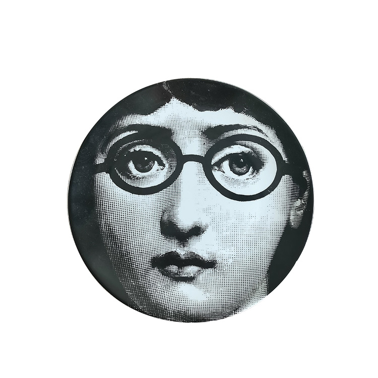 SYLWAN OEM Italy fornasetti lady face Pattern modern hand painted restaurant wall decor pictures for living room wall decoration