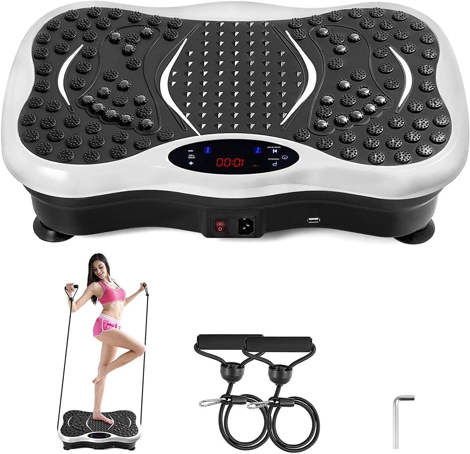 2021 Powerful Functions Vibration Plate Platform Exercise Fitness Trainer Machine