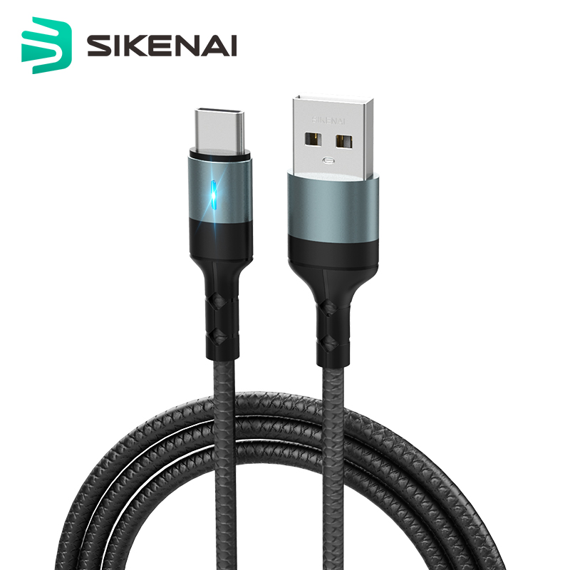 Зарядный кабель Sikenai 5A с автоматическим отключением питания, USB-кабель типа C, зарядный кабель для Xiaomi