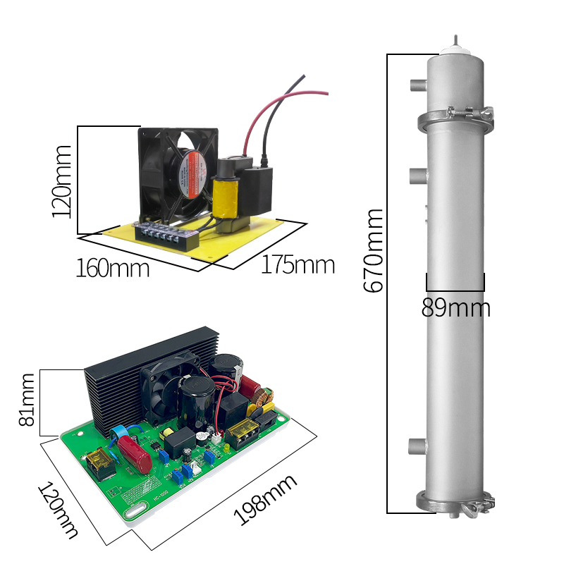 Factory price 60g water treatment system parts ozonator ozone quartz tube for swimming pool