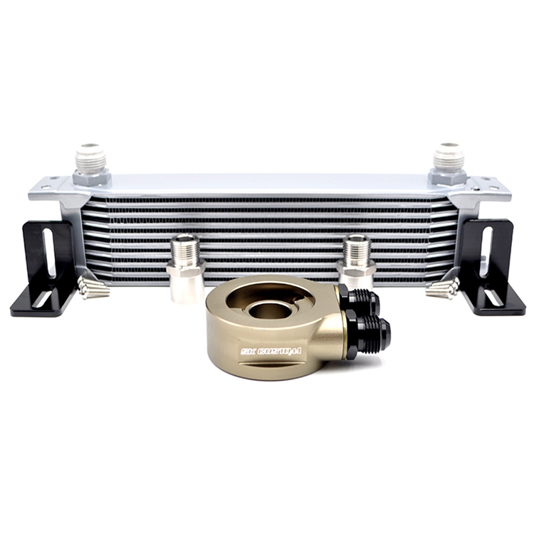 Universal 10 Row Rows An10 Aluminum Car Racing Engine Transmission Radiator Oil Cooler Kit