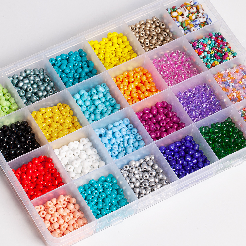 Hobbyworker Glass Seed Beads and Alphabet Letter Beads for Jewelry Making Kit