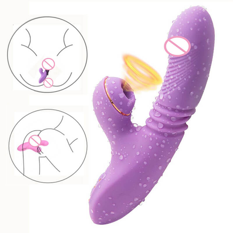 Amazon Most Wished List Women Sex Toy Thrusting Suction G Spot Rabbit Vibrator