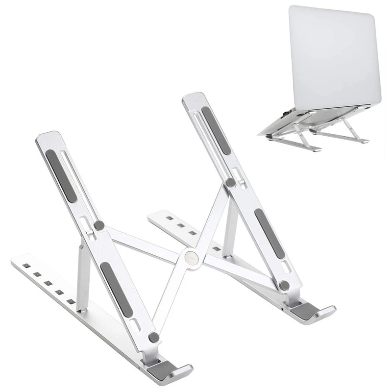 Drop Shipping Portable Aluminium Foldable Laptop Stand Adjustable Height Folding Laptop Holder Stand