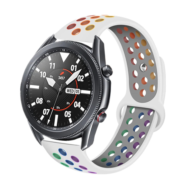 Ремешок силиконовый для Samsung Galaxy Watch 3 45 мм 41 мм, мягкий спортивный браслет для наручных часов, 20 мм 22 мм